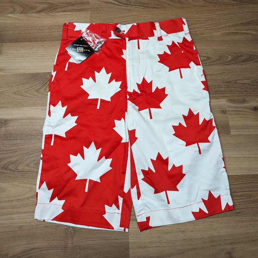 Loudmouth Maple Leaf Golf Shorts Mens Size 28